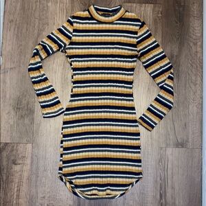 Striped Long Sleeve Dress